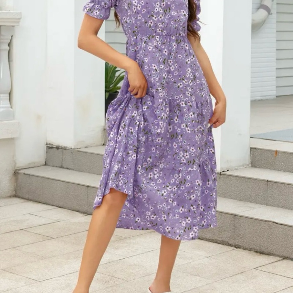 Floral Purple Dress